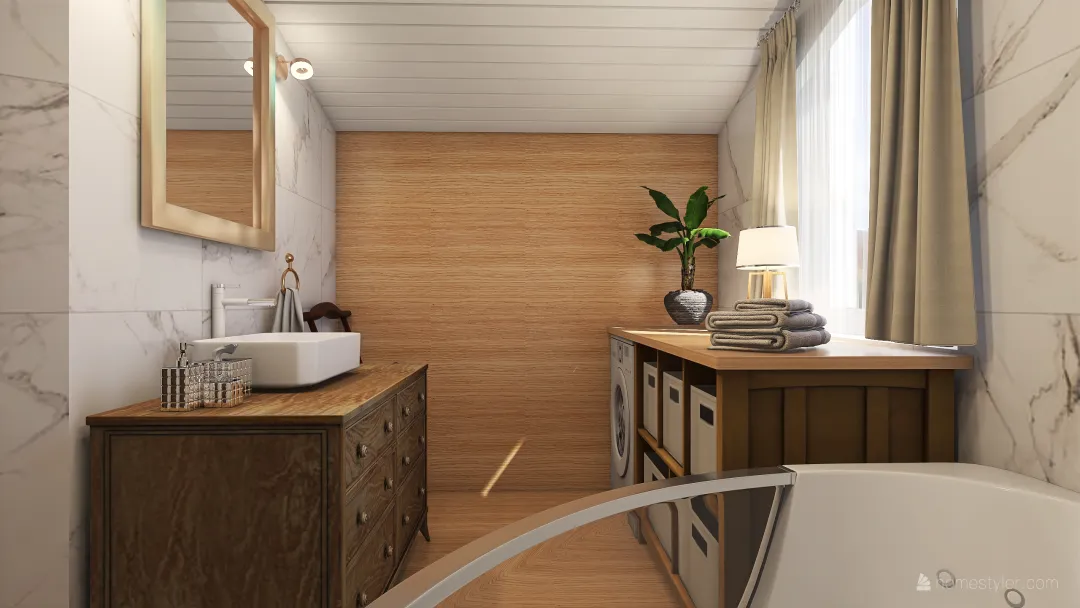 Ванная комната 2-й этаж 3d design renderings