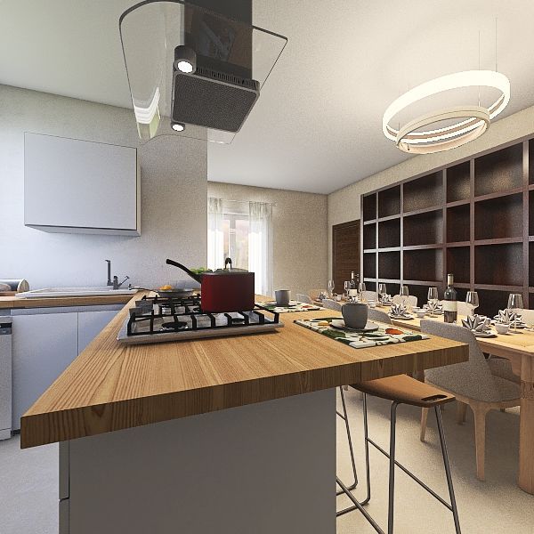 Cucina Calcara 3d design renderings
