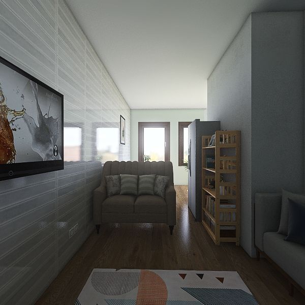 Finished studio apartment 3d design renderings