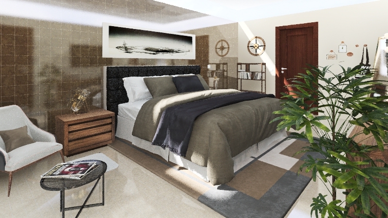 Ricardo's Bedroom 3d design renderings