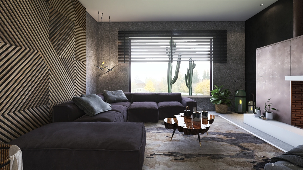 Contemporary Industrial #HSDA2020Residential Villa Erato. Grey Black 3d design renderings