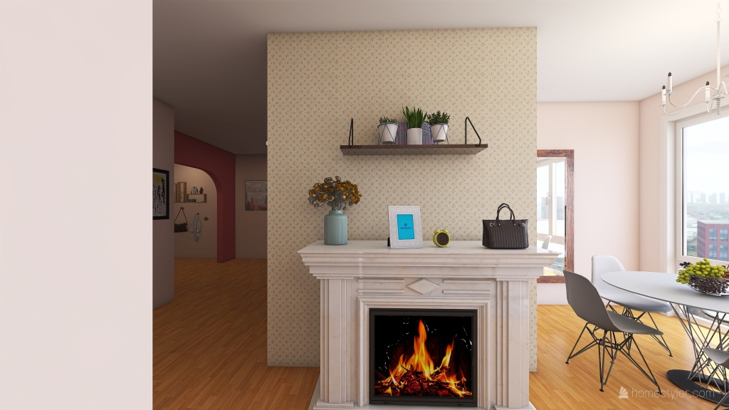 Pink house 3d design renderings
