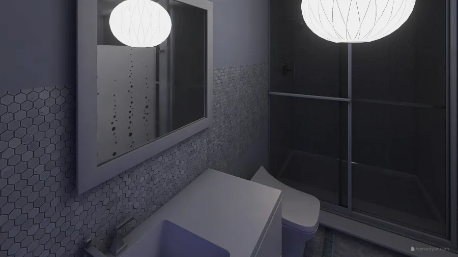 Kid's bathroom 3d design renderings