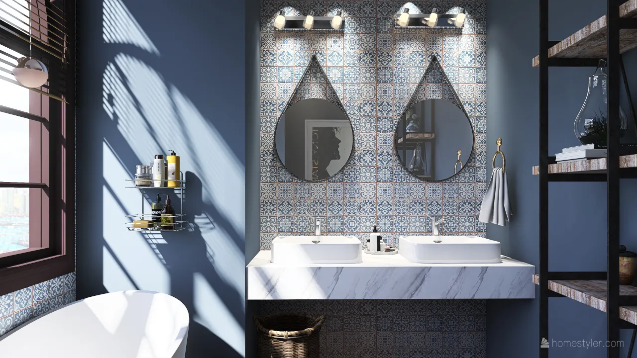 bedroom and bathroom 3d design renderings