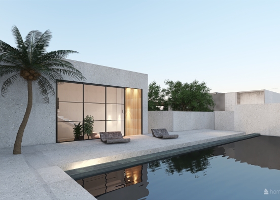 house with the pool Design Rendering