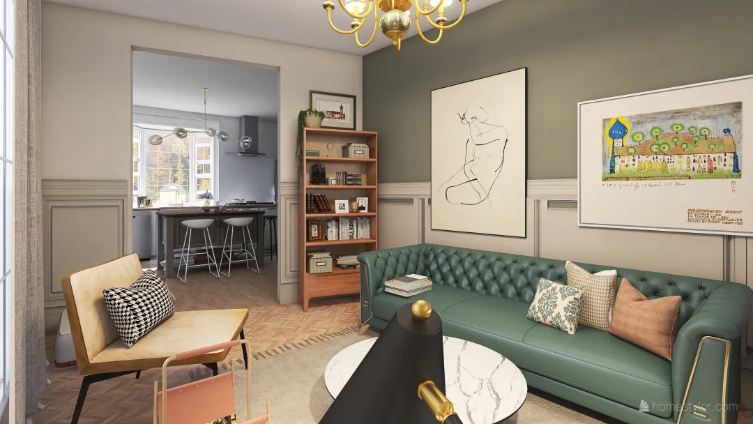 parisian inspired home 3d design renderings