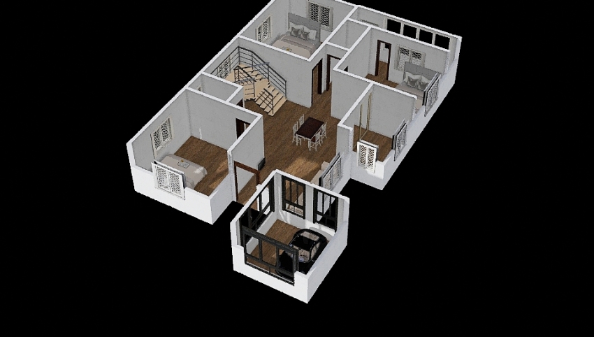 Duplex Floor Plan 3d design picture 123.6