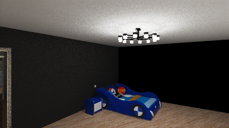 single boy room 3d design renderings