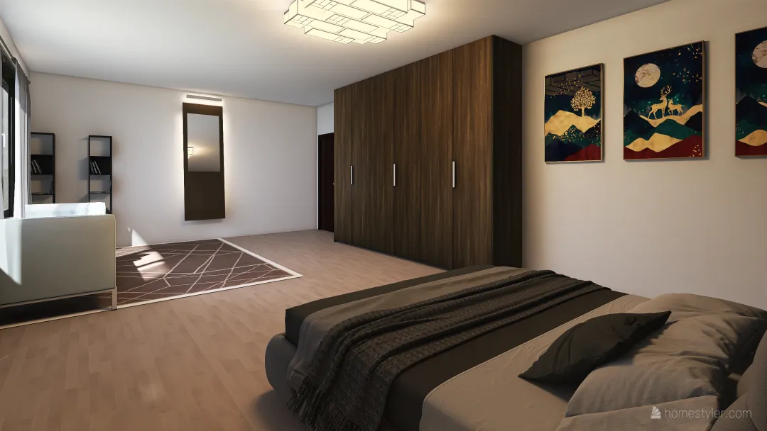 Aquarian  bedroom 3d design renderings