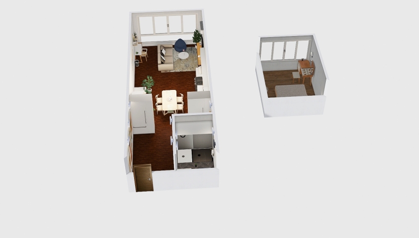 Compact Apartment 3d design picture 74.45