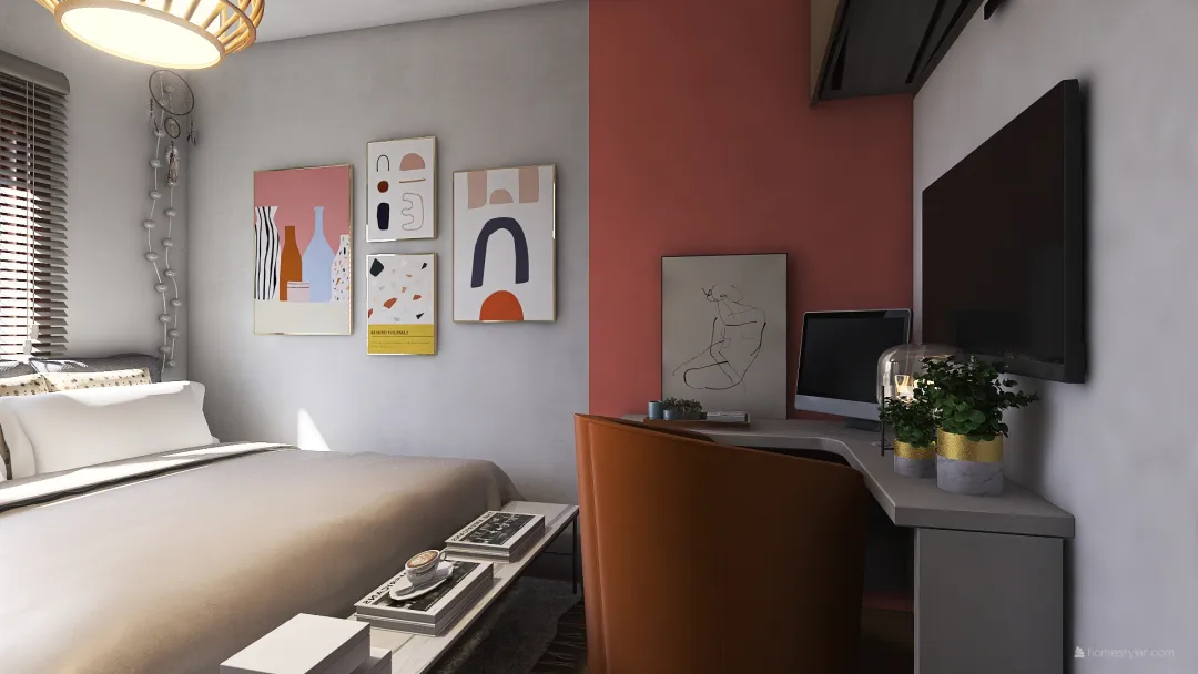 Jenni Bedroom 3d design renderings