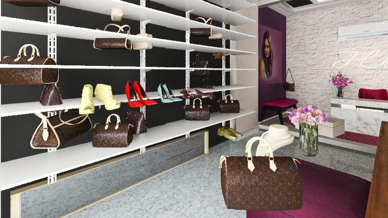 The bags shop shelves design ideas & pictures (31 sqm)-Homestyler