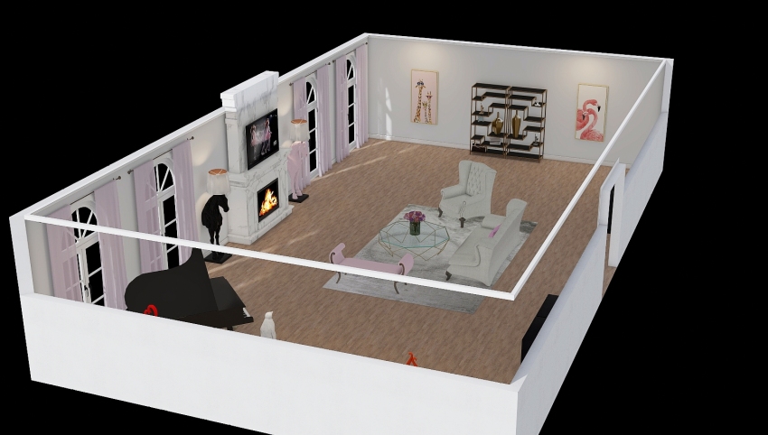living room mid term 3d design picture 107.8