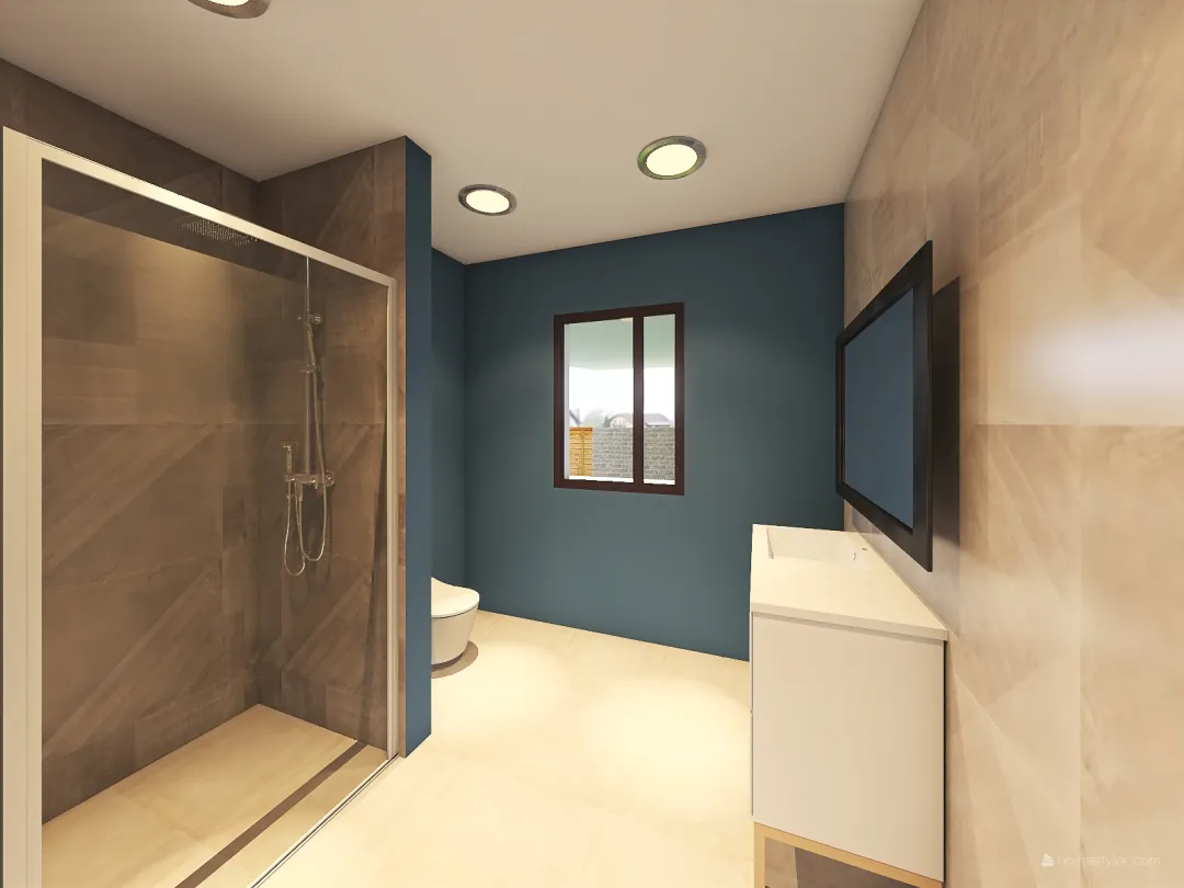 bathroom basic concrete 3d design renderings