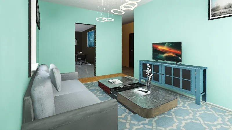 Family room 3d design renderings