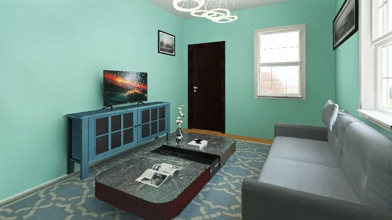 Family room 3d design renderings