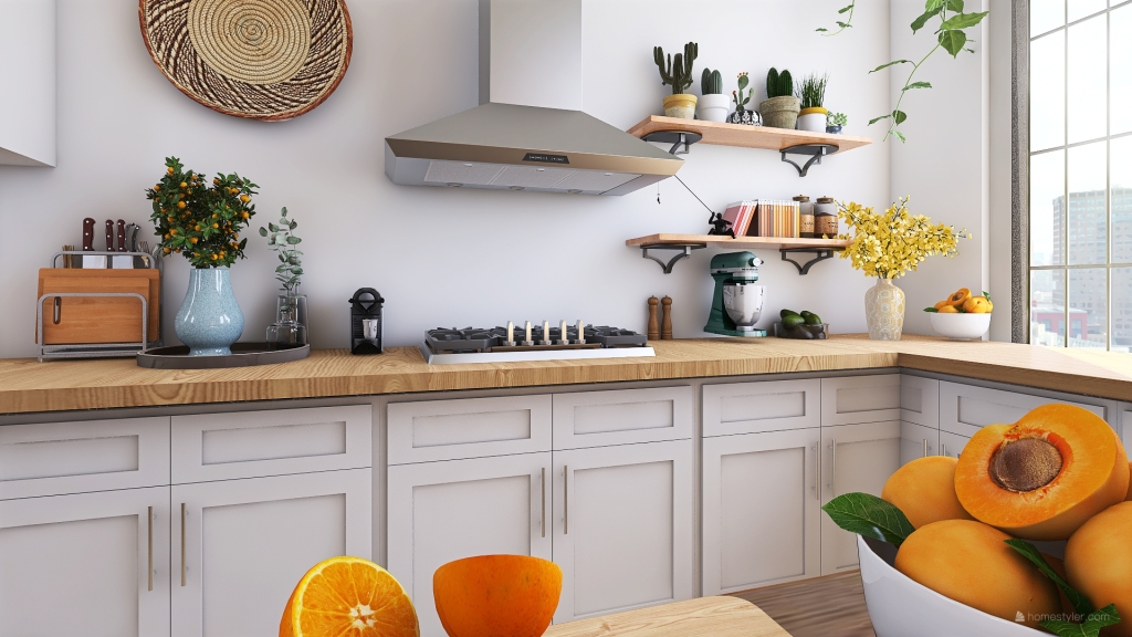 A vintage kitchen 3d design renderings