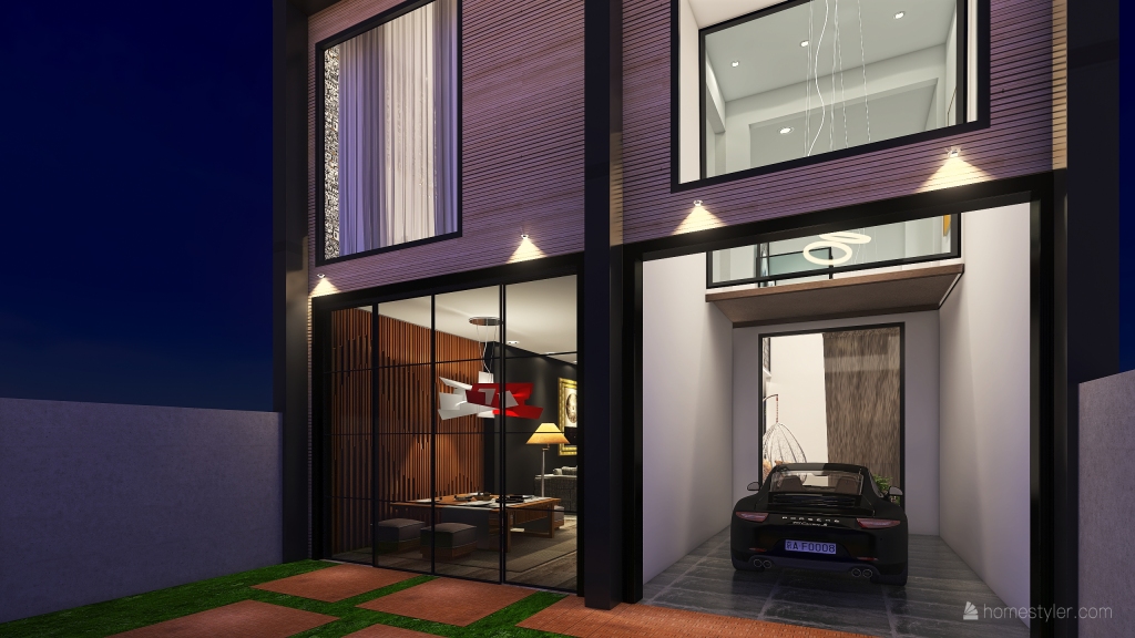 Casa com toks Orientais 3d design renderings