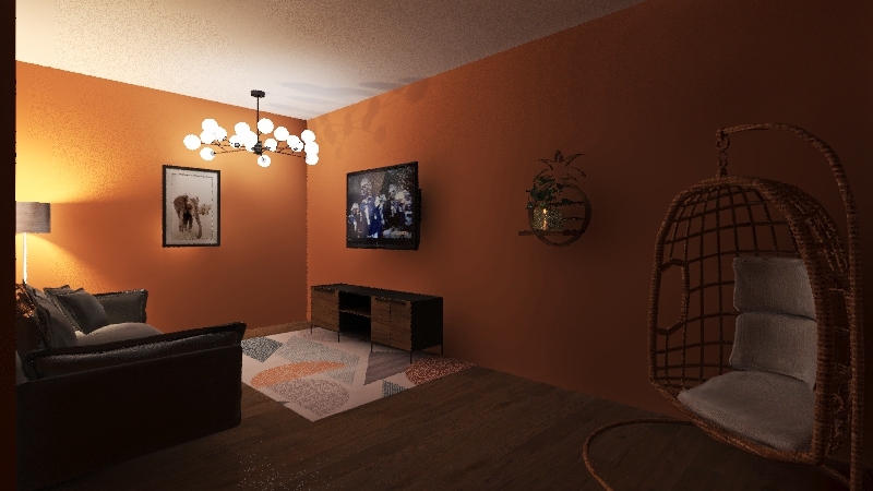 Basement Rec Room 3d design renderings