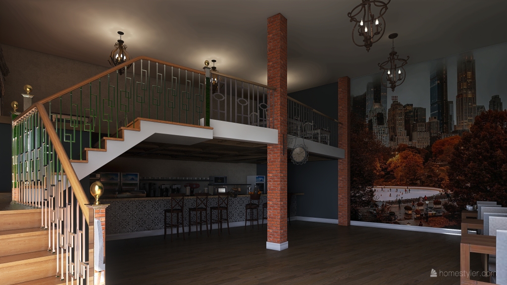 Cafeteria 2.1 3d design renderings