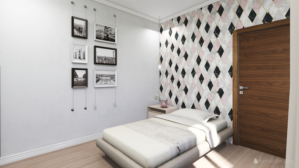 dormitório feminino 3d design renderings