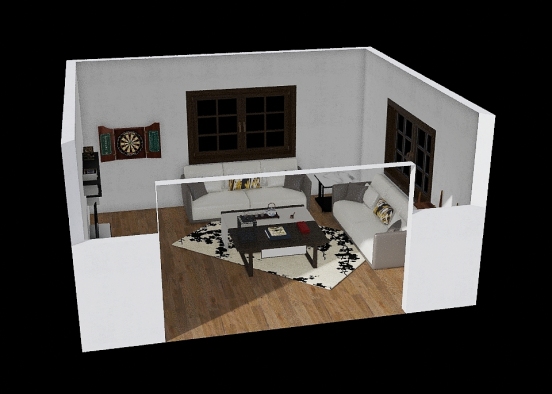 family room layout Design Rendering