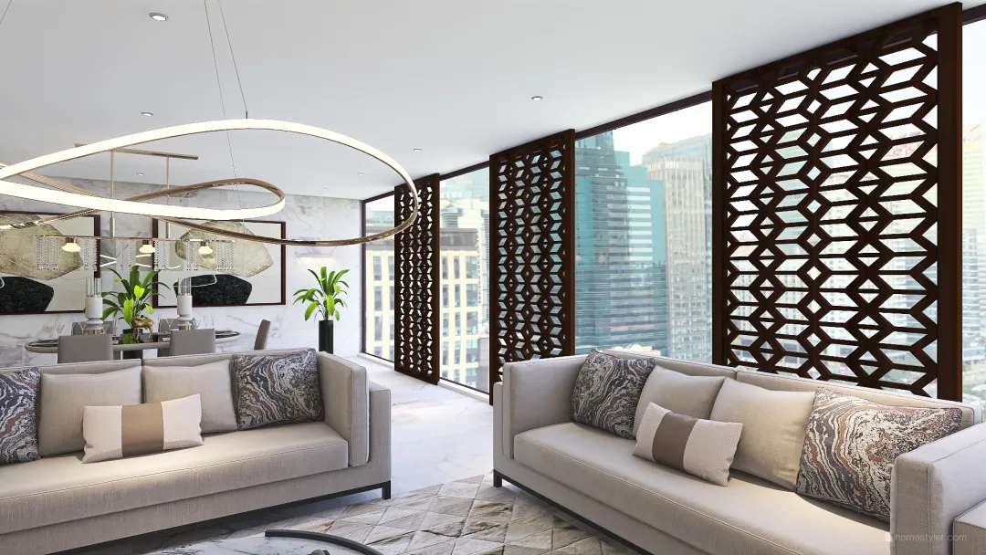 Lavish Apartment 3d design renderings