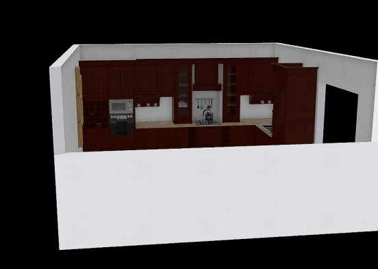 kitchen layout Design Rendering
