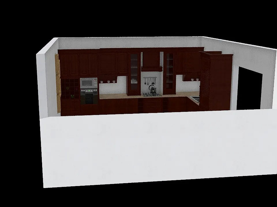 kitchen layout 3d design renderings