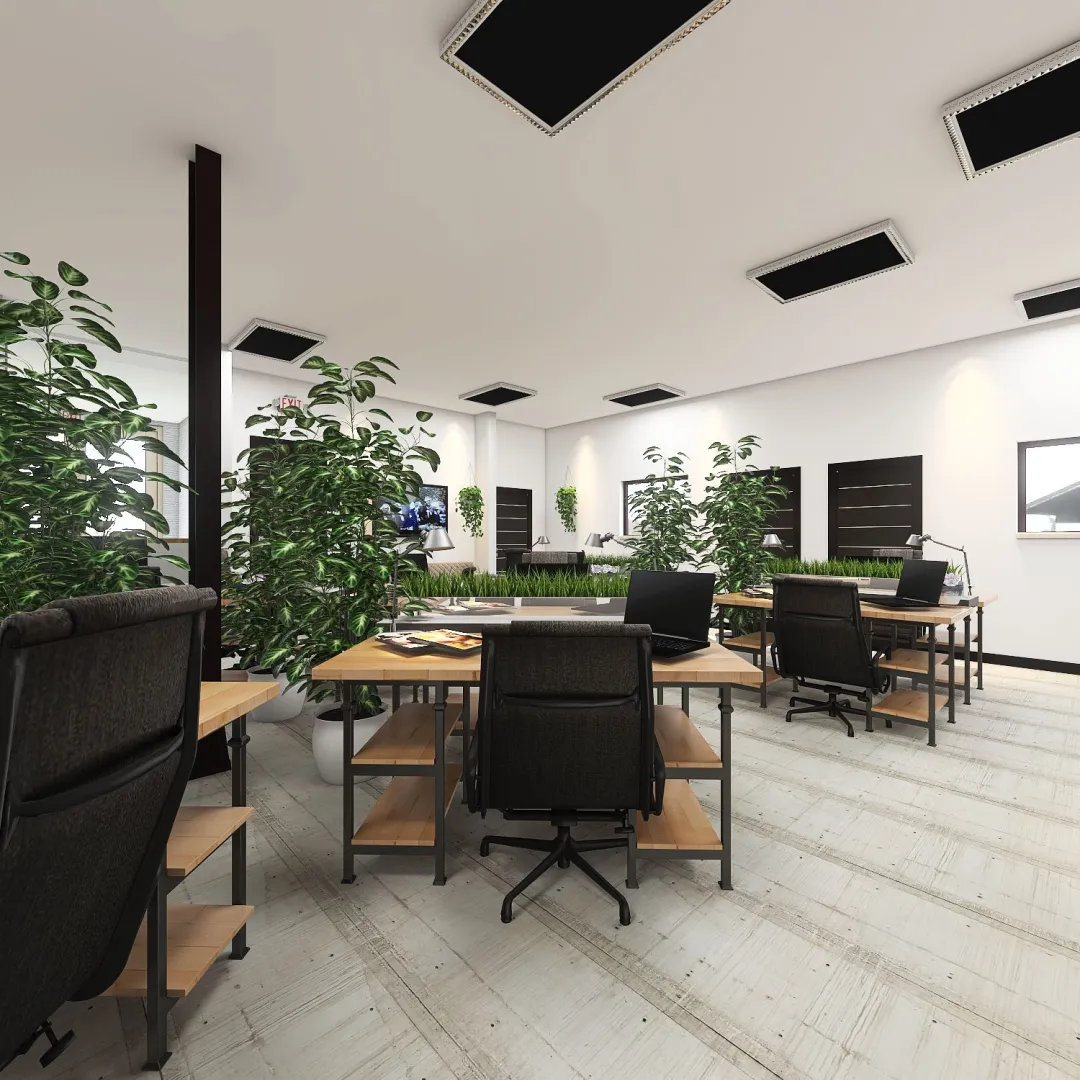 Dialer Office floorplan 3 3d design renderings