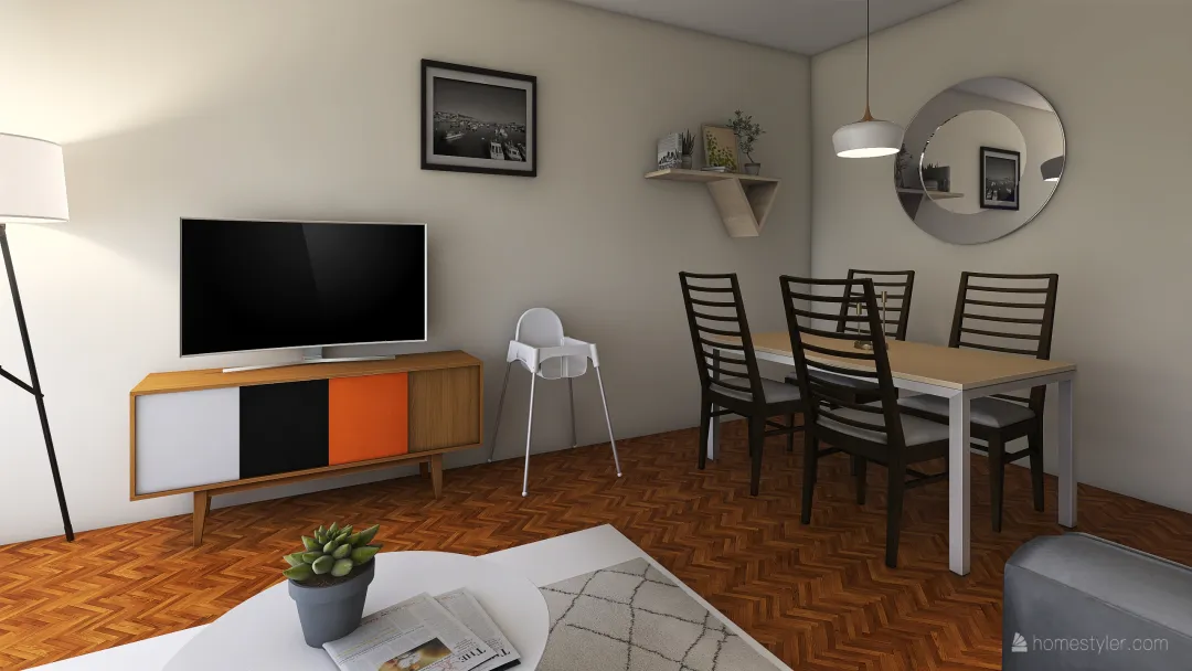 Scandinavian livingroom 3d design renderings