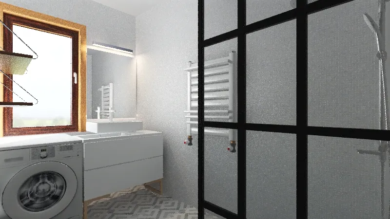 salle de bains 6m2 3d design renderings