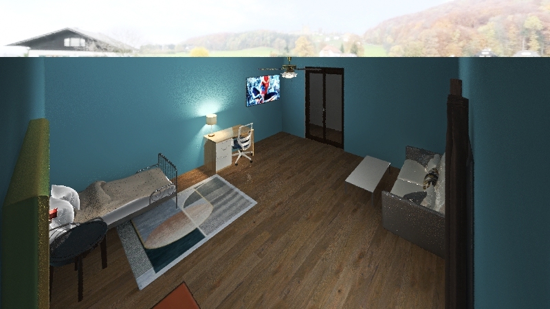 Camryn's room 3d design renderings