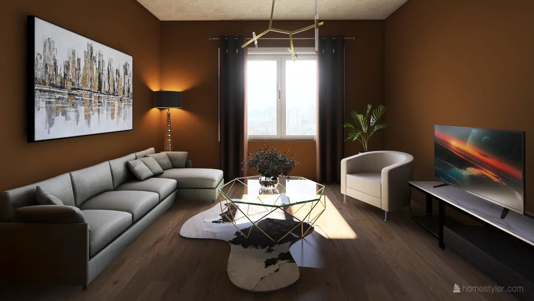 living room - test 3d design renderings
