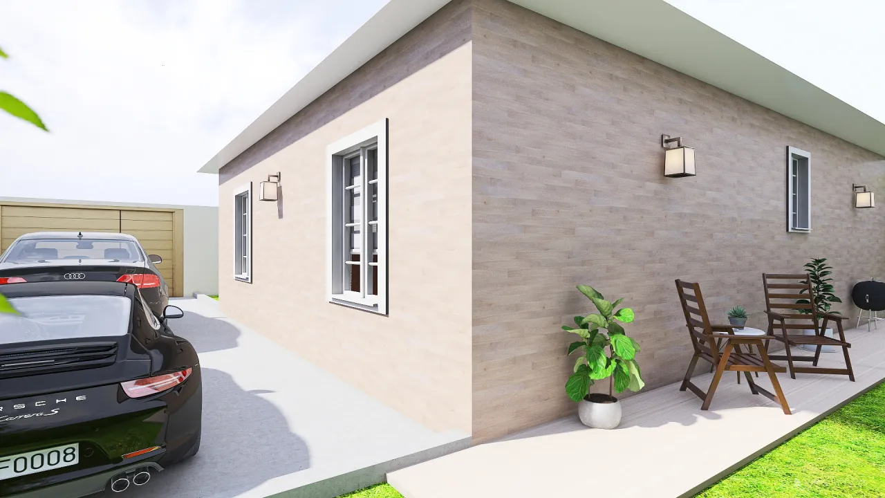 Casa Prefabricada de Madera 2 Hab 3d design renderings