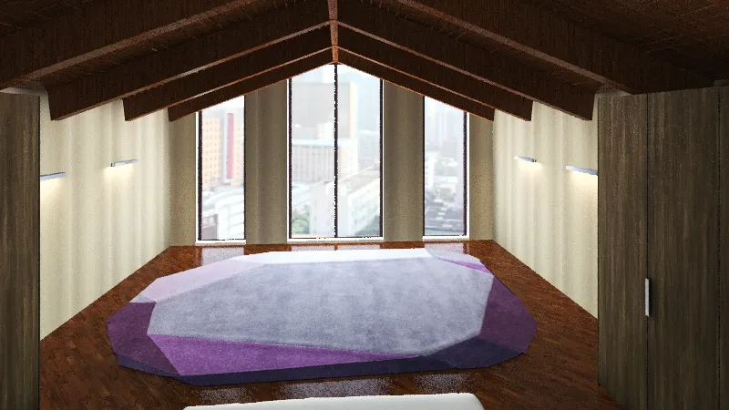 roof bedroom 3d design renderings
