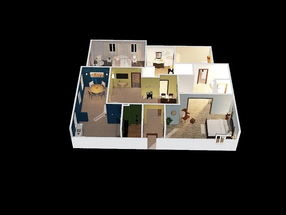 Corner Apartment 2 3d design renderings