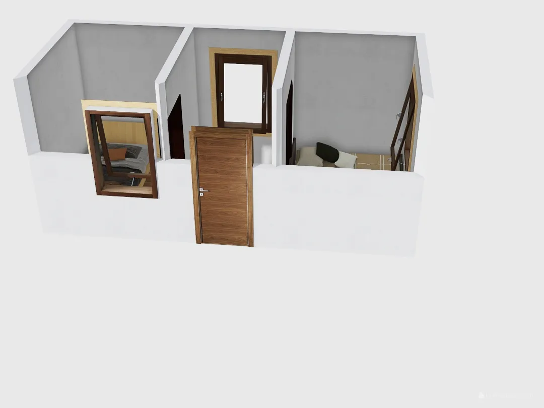 Бытовка на 2 комнаты 6 на 2,4 3d design renderings