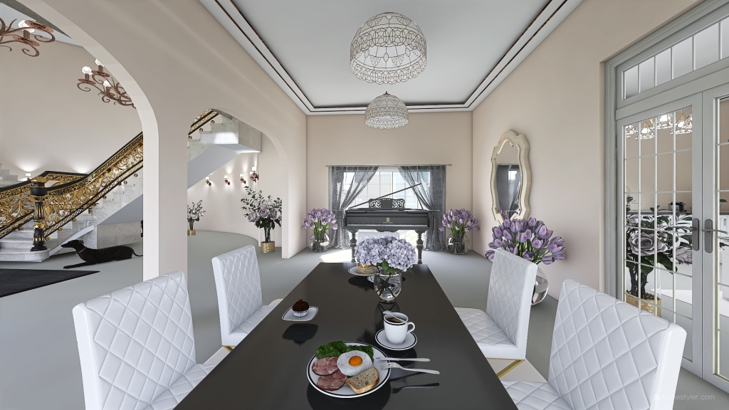 Diningh Room 3d design renderings
