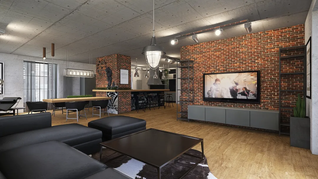 Loft apartment No.513 3d design renderings