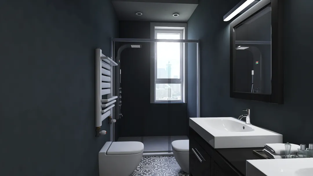 gardella wc resina mobile diverso 3d design renderings