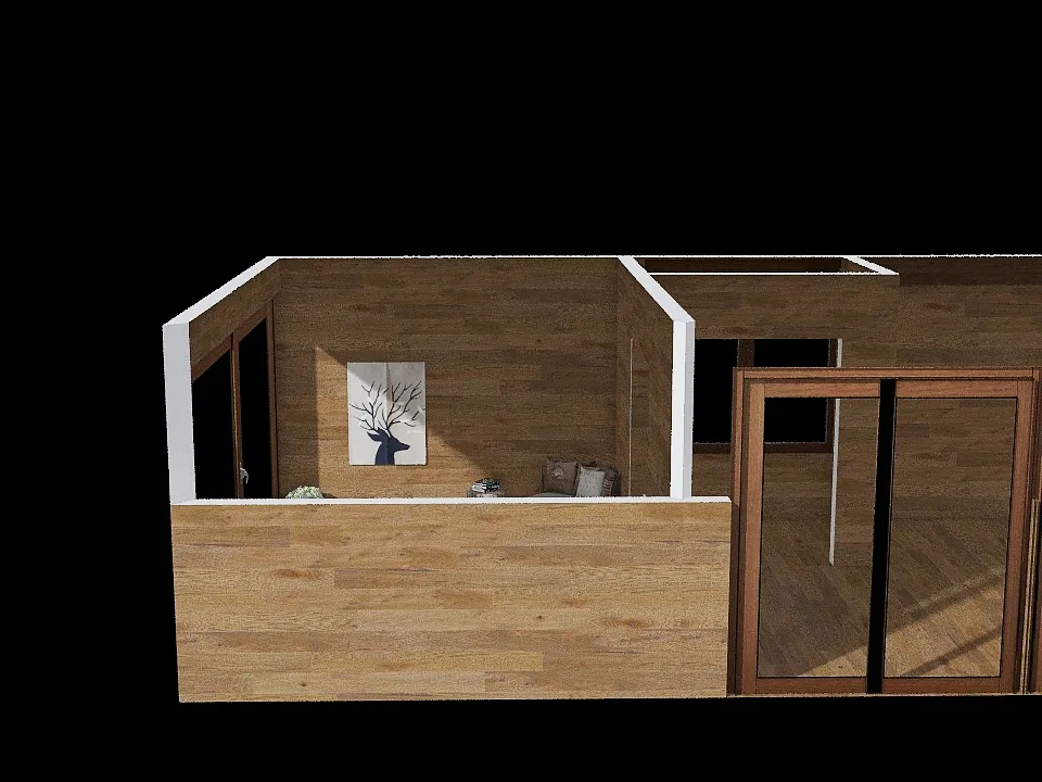 small cabin living.. 3d design renderings