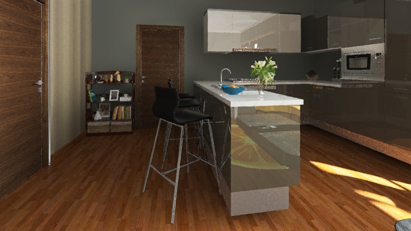 Kitchen/living room 3d design renderings