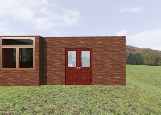 Wooden Tiny House Design Rendering