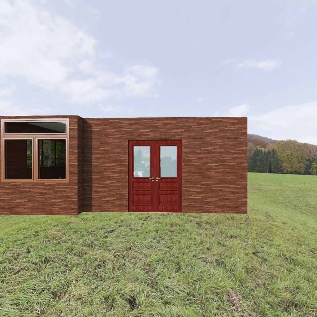 Wooden Tiny House 3d design renderings