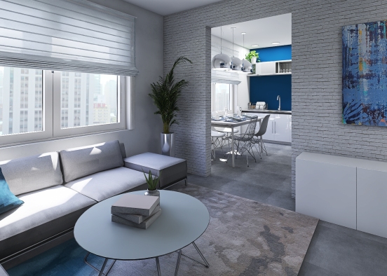 Blue apartment Design Rendering
