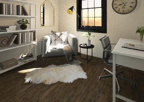 Reading Room/Office Design Rendering