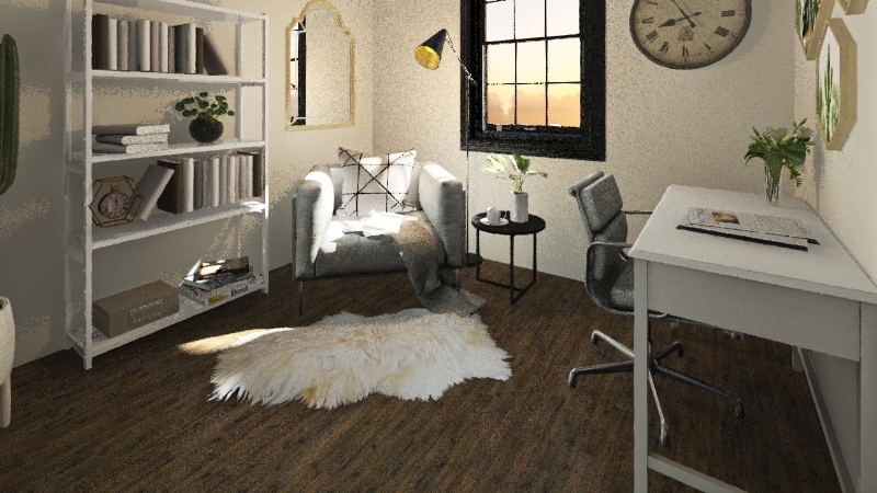 Reading Room/Office 3d design renderings
