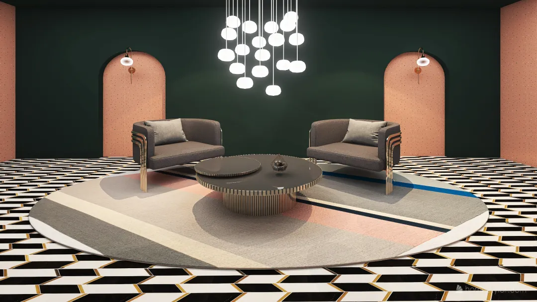 lounge set 3d design renderings