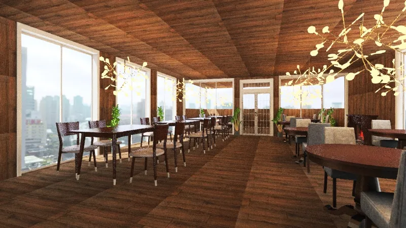 Modern Restaurant 3d design renderings